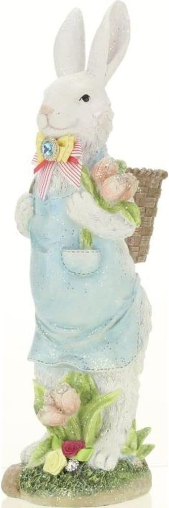 Mark Roberts 2023 Collection, Jeweled Bunny Decor 15" - Exquisite Easter Bunny Figurine and Spring Home Accent