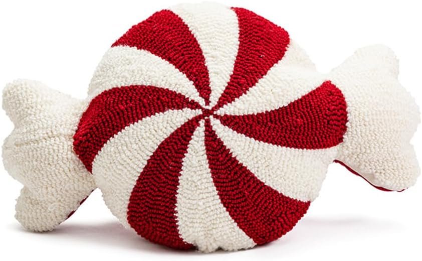 Christmas Pillows Candy Throw Pillow White Pillow Christmas Room Decorations Soft Winter Pillow Cute Plush Pillow Cushions for Couch Sofa Bed,22x13 Inch